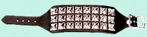 Three Row Pyramid Wristband - Item B335