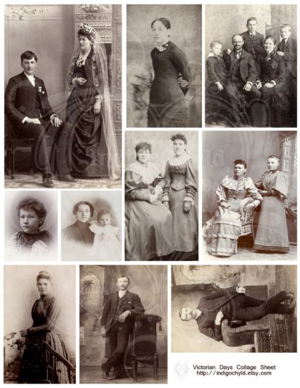 Victorian Days Digital Collage Sheet
