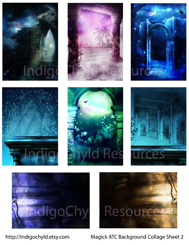 Magick ATC Digital Collage Sheet 2 JPG