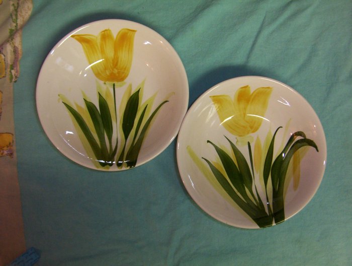 WestWood IRONSTONE-Two Beautiful Tulip Cereal, Vegetable Bowls-FREE SHIPPING