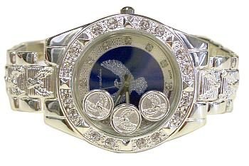 Hip-hop Floating Eagle Bling Bling Watch