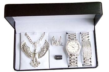 Hip Hop Bling Bling 3pc Watch Sets