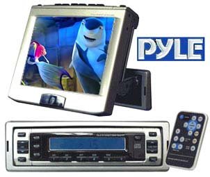 PYLE 6.4 IN MOTORIZED IN-DASH MONITOR W-AM-FM TV TUNER
