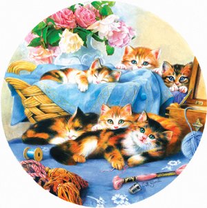 Basket of Kittens - 500 piece SunsOut puzzle - for Ages 12+