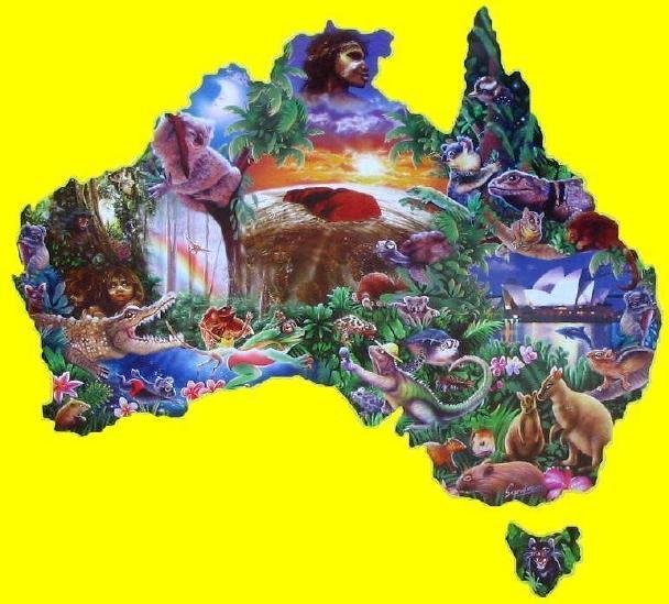 Down Under - 1,000 piece Shaped SunsOut puzzle - for Ages 12+