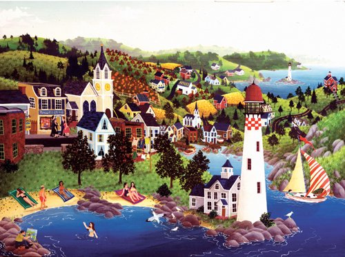 Lighthouse Beach - 1,000 piece SunsOut puzzle - for Ages 12+