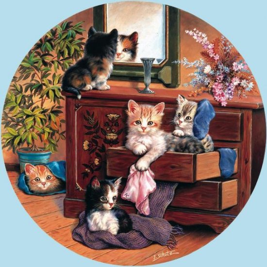Bureau Cats - 1,000 piece SunsOut puzzle - for Ages 12+