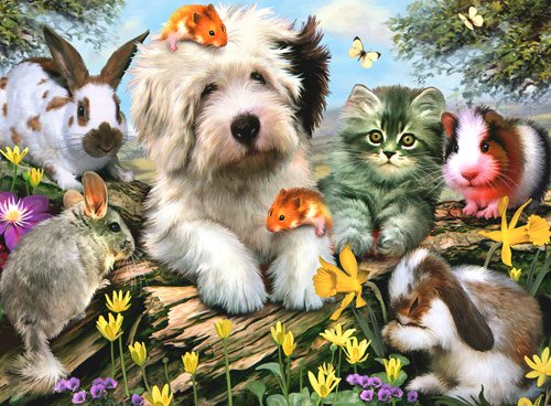 Furry Friends - 550 piece White Mountain puzzle - for Ages 12+
