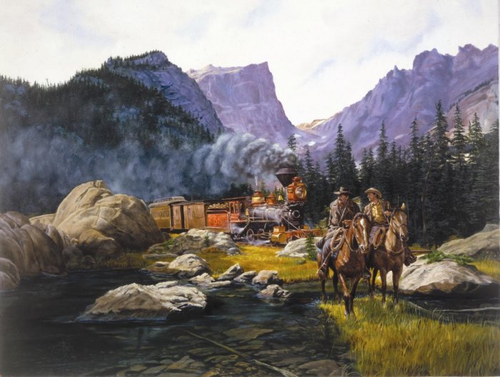 Cowboys & Trains - 500 piece SunsOut puzzle - for Ages 12+