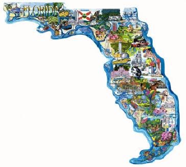 Destination Florida - 850 piece Shaped SunsOut puzzle - for Ages 12+