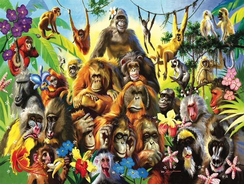 Monkeyshines - 500 piece SunsOut puzzle - for Ages 12+