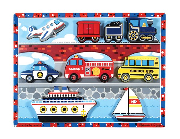 Vehicles Chunky - 9 piece Melissa & Doug puzzle - Ages 2+