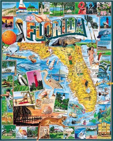 Florida - 1,000 piece White Mountain puzzle - for Ages 12+