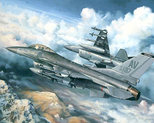 F-16 Fighter - 1,000 piece White Mountain puzzle - for Ages 12+