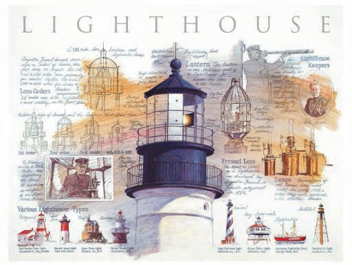Lighthouse Diagram - 500 piece SunsOut puzzle - for Ages 12+