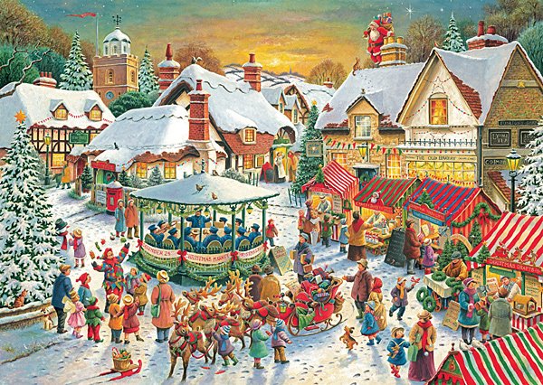 Christmas Market - 1,000 piece Ravensburger puzzle - for Ages 12+