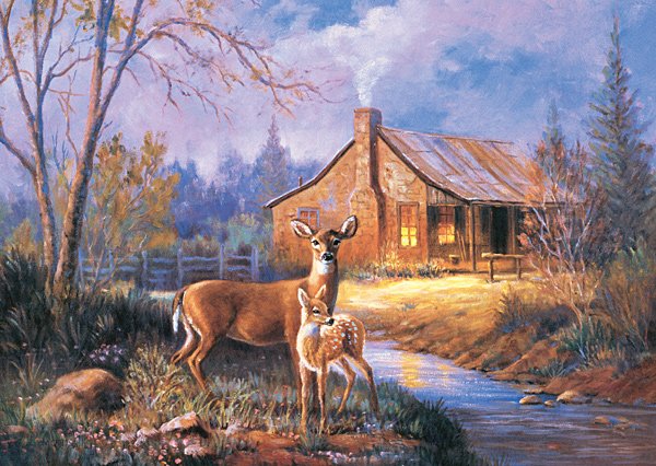 Woodland Deer - 1,000 piece Ravensburger puzzle - for Ages 12+