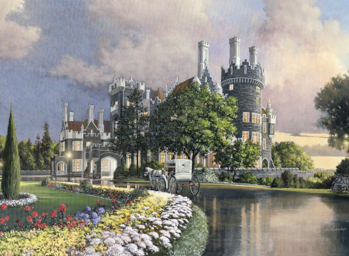 Tranquil Castle - 1,000 piece Ravensburger puzzle - for Ages 12+
