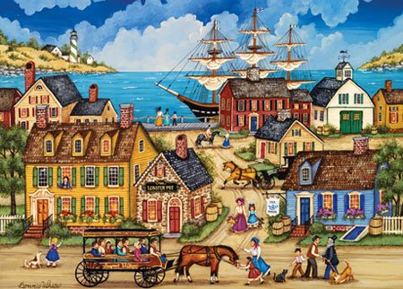 Seaport Village - 500 piece MasterPieces jigsaw puzzle - for Ages 12+
