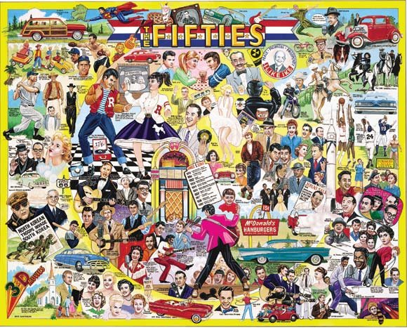 The Fifties - 1,000 piece White Mountain puzzle - for Ages 12+