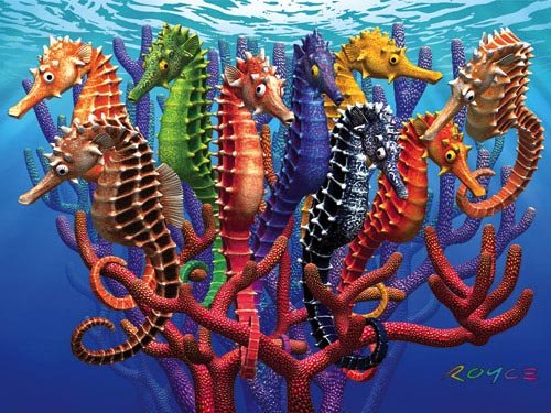 Seahorses - 550 piece White Mountain puzzle - for Ages 12+