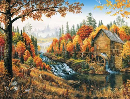 Johnson's Mill - 1,000 piece White Mountain puzzle - for Ages 12+