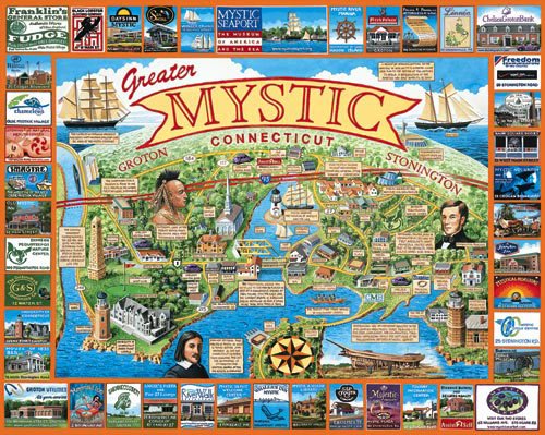 Mystic, Connecticut- 1,000 piece White Mountain puzzle - for Ages 12+