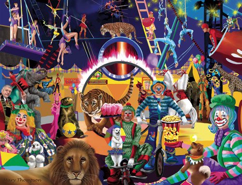 Circus Thrills - 1,000 piece White Mountain puzzle - for Ages 12+
