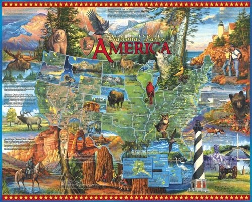 National Parks - 1,000 piece White Mountain puzzle - for Ages 12+