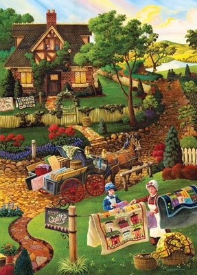 Country Fabrics - 1000 piece MasterPieces Mini puzzle - for Ages 12+