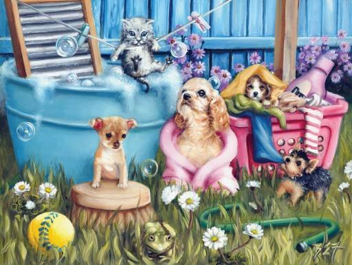 Suds N Pups - 300 piece SunsOut puzzle