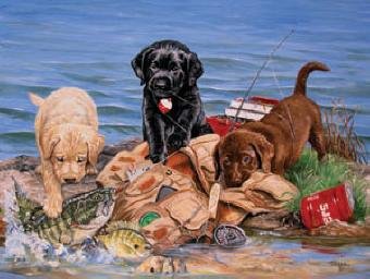 Three Little Fishermen - 100 piece SunsOut Mini puzzle