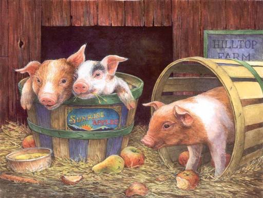Three Pigs - 500 piece SunsOut puzzle - for Ages 12+