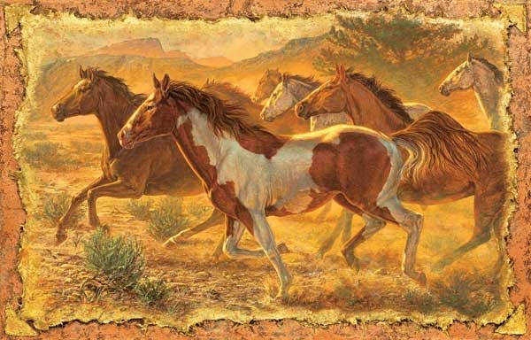 A Cloud of Dust - Horses - 550 piece SunsOut puzzle - for Ages 12+