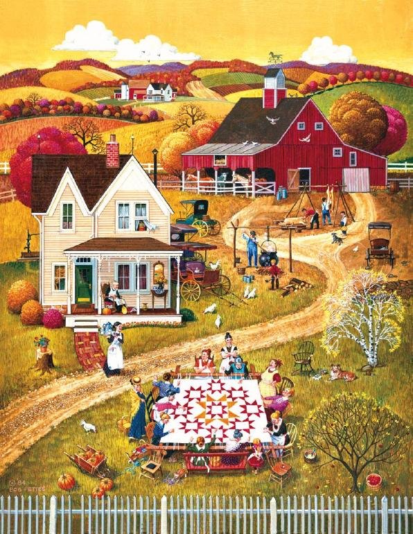 The Quilting Bee - 100 piece SunsOut Mini puzzle