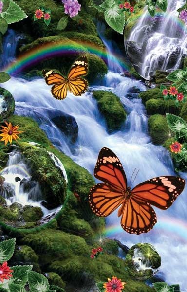 Butterfly Fairyland Falls - 1,000 piece SunsOut puzzle - for Ages 12+