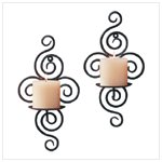 Scrollwork Candle Sconces