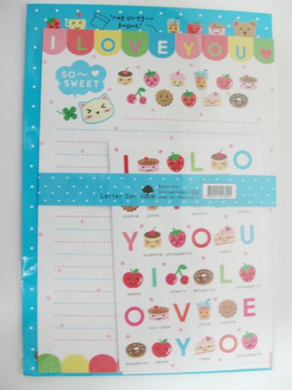 Cute Cakes I Love You Letter Set