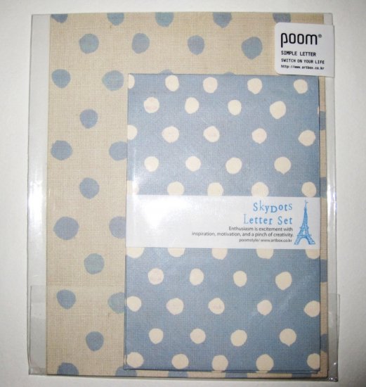 Blue Polkadot Letter Set