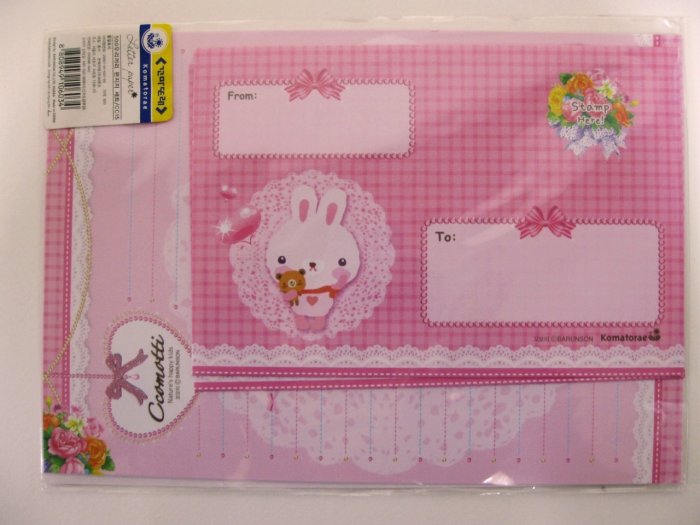 Cute Pink Ccomotti Rabbit Letter Set