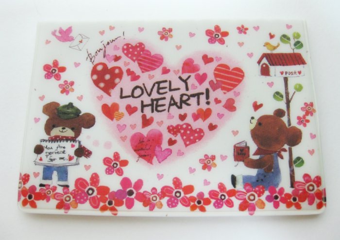 Cute Bear Love Heart Card Holder