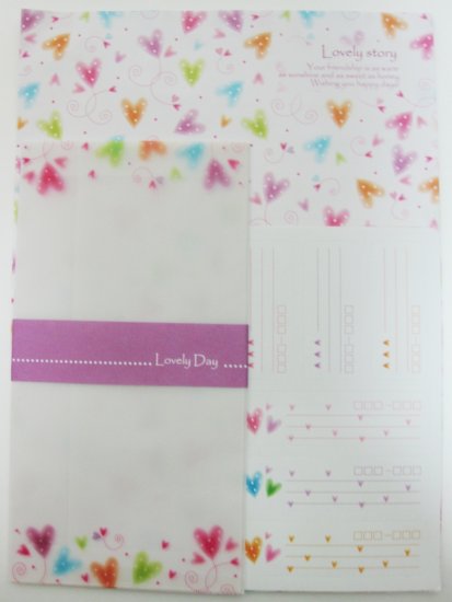 Lovely Colorful Heart Letter Set