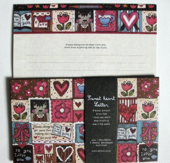 Cute Artbox Dark Sweet Heart Letter Set