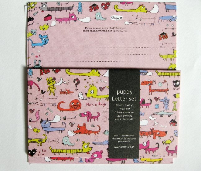 Fun Artbox Colorful Puppy Letter Set