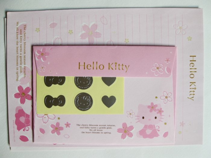 Cute Pink Hello Kitty Korea Letter Set