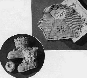 Baby Bib and Booties Pattern