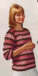 Lovers Knot Stripe Sweater Pattern