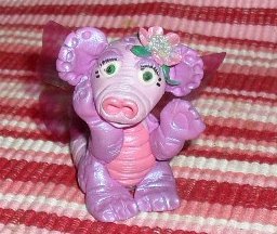 Handcrafted Original Art Sculpture Polymer Clay Dragon ITEM#PR00336