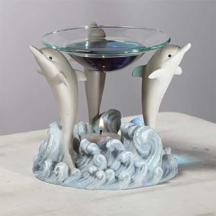 Colorful Dolphin Oil Warmer