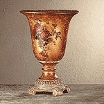 Antiqued Rose-Design Vase